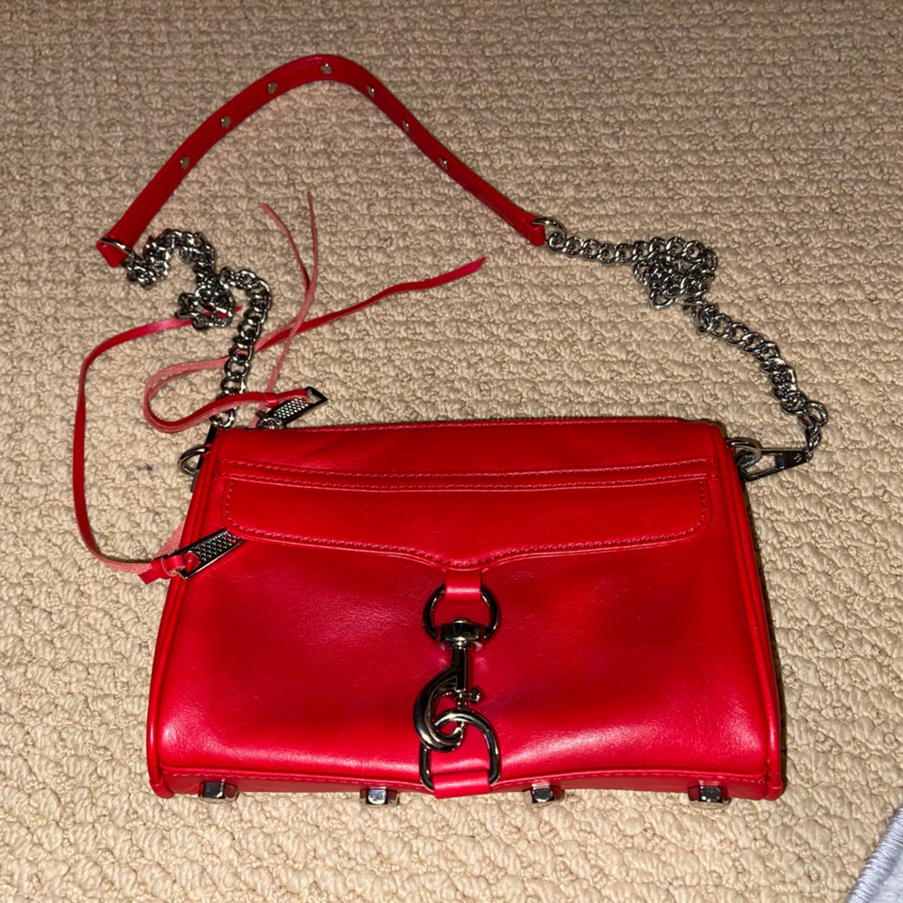 Red Leather Rebecca Minkoff Mini M.A.C